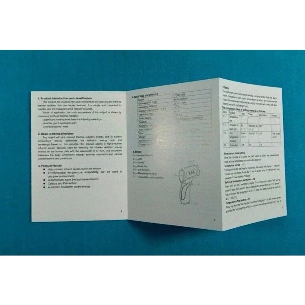 NIB~ Infrared Digital Thermometer~ Forehead 1-5cm Measuring Distance ‎ TG8818N
